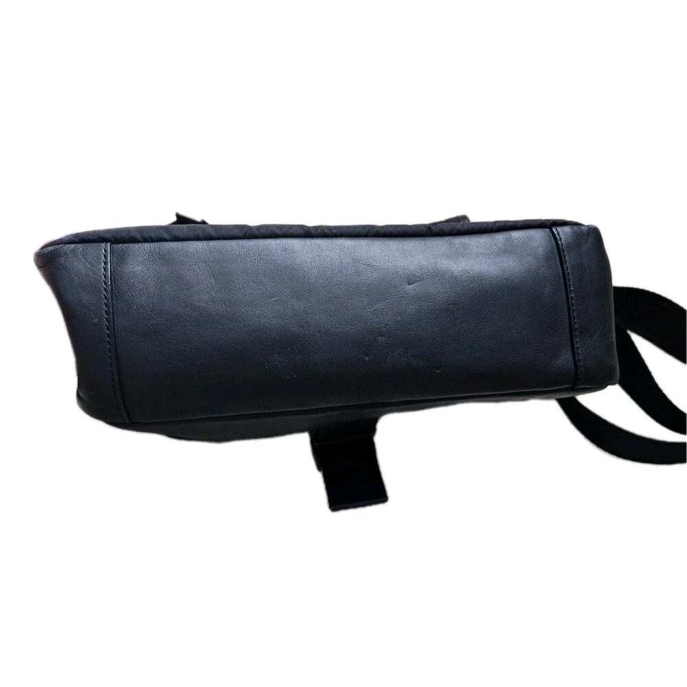 Vintage Coach Black Nylon & Leather Trim Messenger Bag - Picture 12 of 16